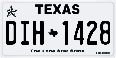 TX license plate DIH1428