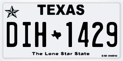 TX license plate DIH1429