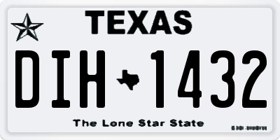 TX license plate DIH1432