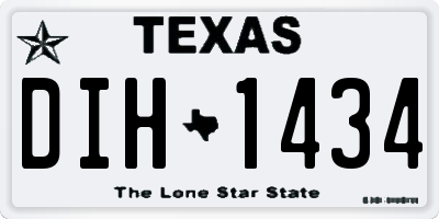 TX license plate DIH1434