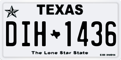 TX license plate DIH1436