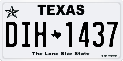 TX license plate DIH1437