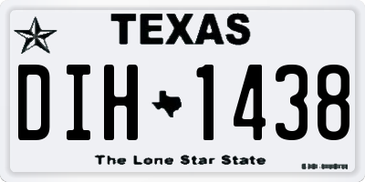 TX license plate DIH1438