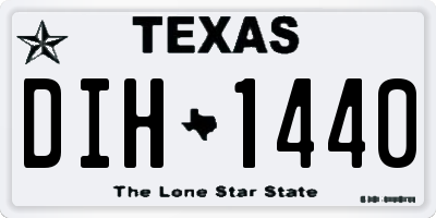 TX license plate DIH1440