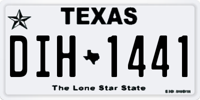 TX license plate DIH1441