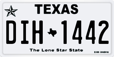 TX license plate DIH1442
