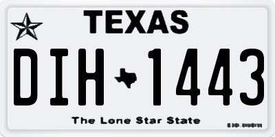 TX license plate DIH1443