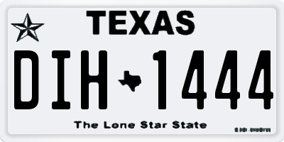 TX license plate DIH1444