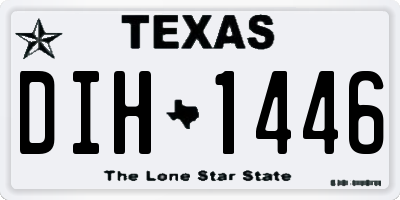 TX license plate DIH1446