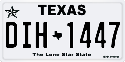 TX license plate DIH1447
