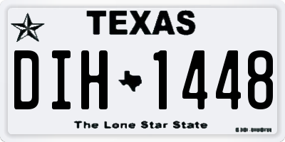 TX license plate DIH1448