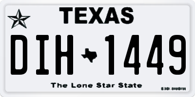 TX license plate DIH1449