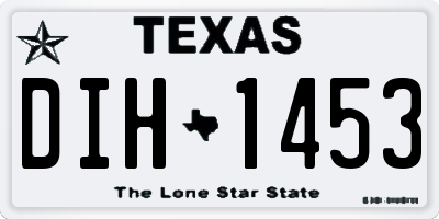 TX license plate DIH1453