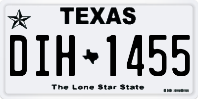 TX license plate DIH1455