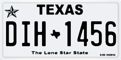 TX license plate DIH1456