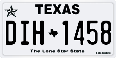 TX license plate DIH1458
