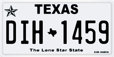 TX license plate DIH1459