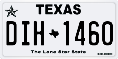 TX license plate DIH1460