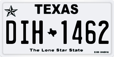 TX license plate DIH1462