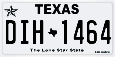 TX license plate DIH1464
