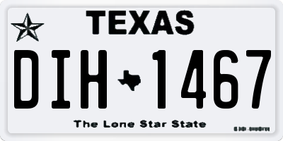 TX license plate DIH1467