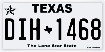 TX license plate DIH1468