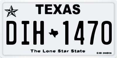 TX license plate DIH1470