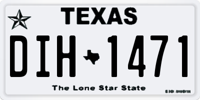TX license plate DIH1471