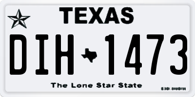 TX license plate DIH1473