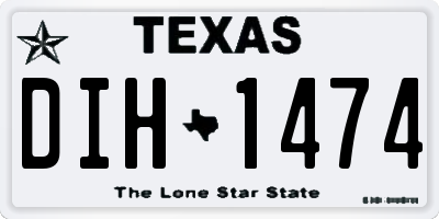 TX license plate DIH1474