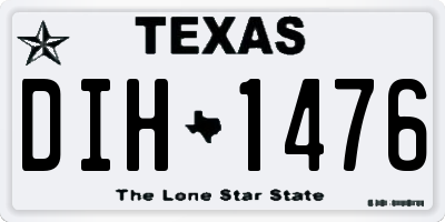 TX license plate DIH1476