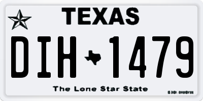 TX license plate DIH1479