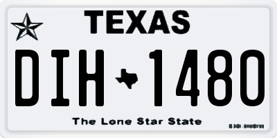 TX license plate DIH1480