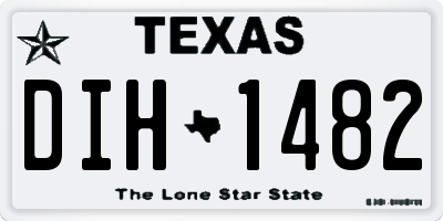 TX license plate DIH1482