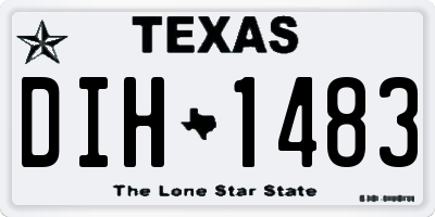 TX license plate DIH1483