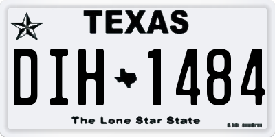 TX license plate DIH1484