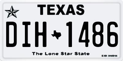 TX license plate DIH1486