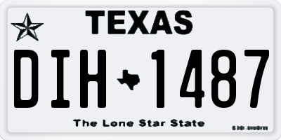 TX license plate DIH1487