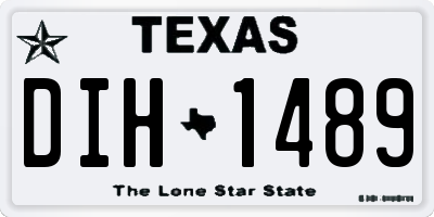TX license plate DIH1489