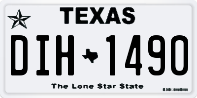 TX license plate DIH1490