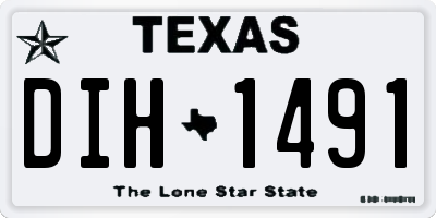 TX license plate DIH1491