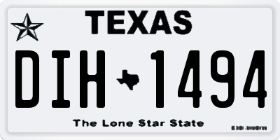TX license plate DIH1494