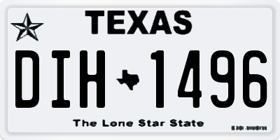 TX license plate DIH1496