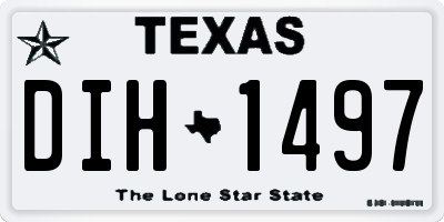 TX license plate DIH1497