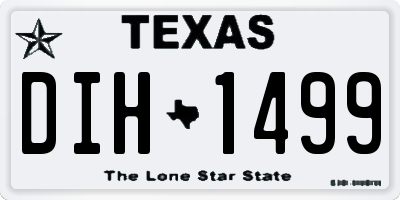 TX license plate DIH1499