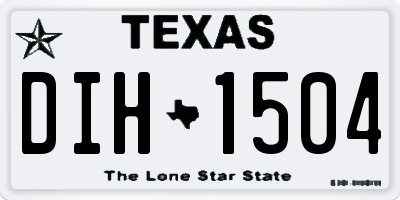 TX license plate DIH1504