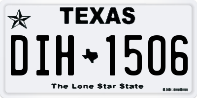 TX license plate DIH1506