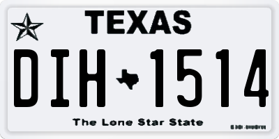 TX license plate DIH1514