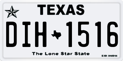 TX license plate DIH1516