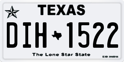 TX license plate DIH1522